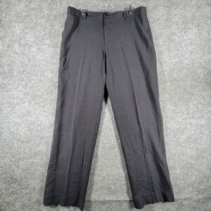 LL Bean Dress Pants Mens 40W Charcoal Gray Washable Year-Round Wool Classic Fit